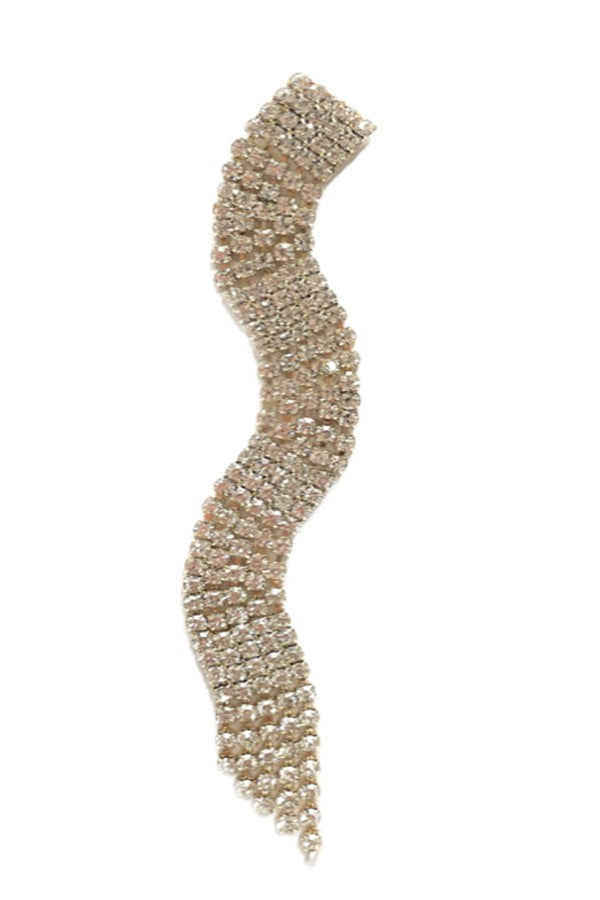RHINSTONE WAVE DROP EARRING-2