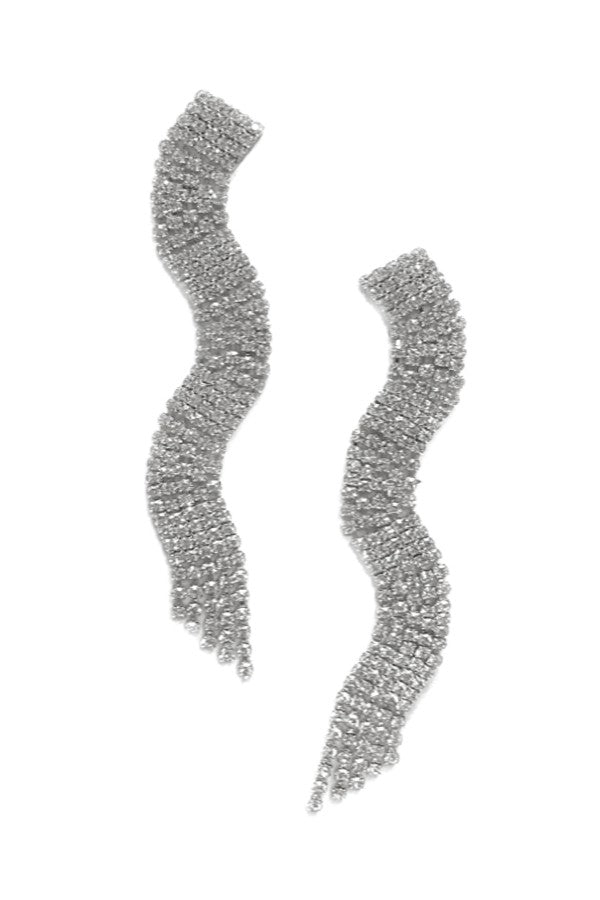 RHINSTONE WAVE DROP EARRING-1
