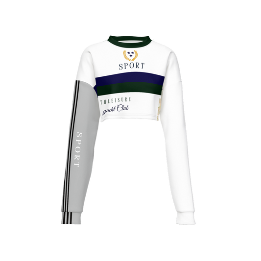 Watch Hill Rhode, Women's Cropped Crewneck Sweatshirt - OOO SPORT