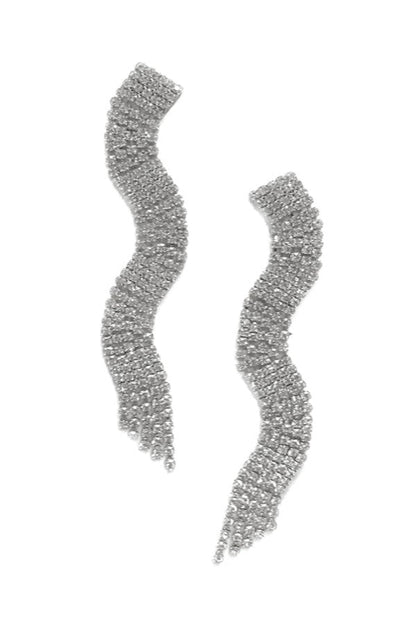 RHINSTONE WAVE DROP EARRING-1
