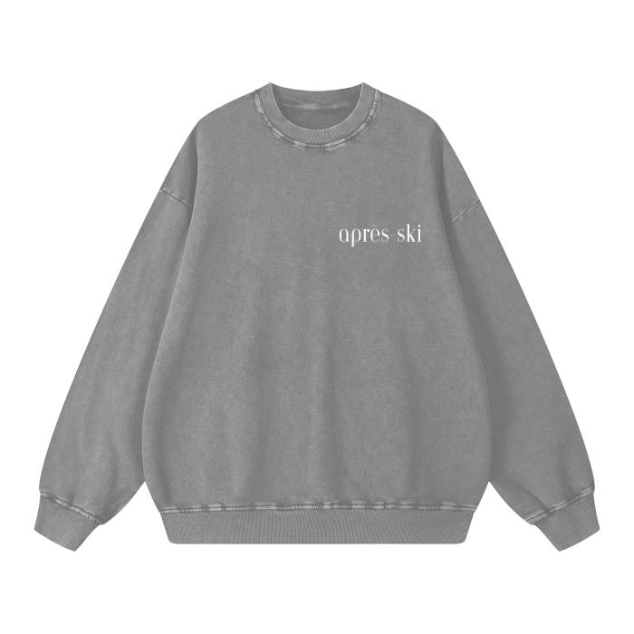 Watch Hill Rhode, Acid Wash Oversize Sweatshirt - 360 GSM