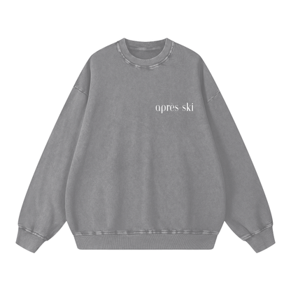 Watch Hill Rhode, Acid Wash Oversize Sweatshirt - 360 GSM