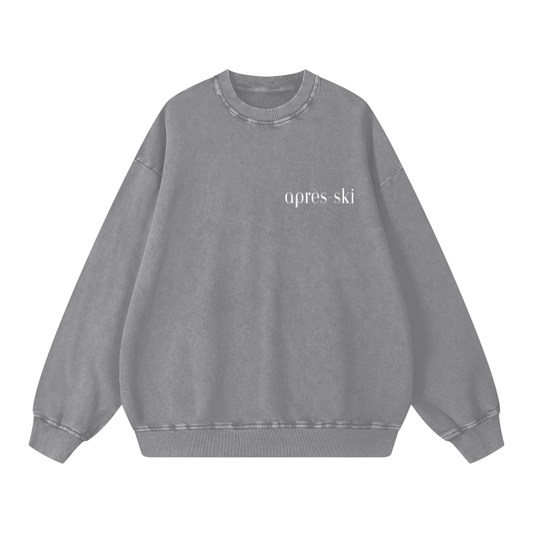 Watch Hill Rhode, Acid Wash Oversize Sweatshirt - 360 GSM