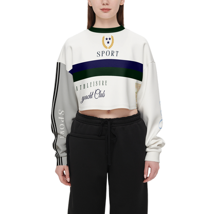 Watch Hill Rhode, Women's Cropped Crewneck Sweatshirt - OOO SPORT