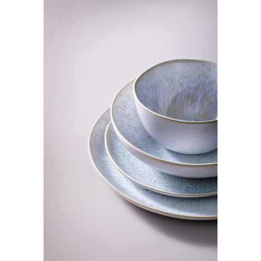 [ Set of 6 ] Deep plate Palmer Light Blue Sea 8.7 inch Blue Stoneware-2