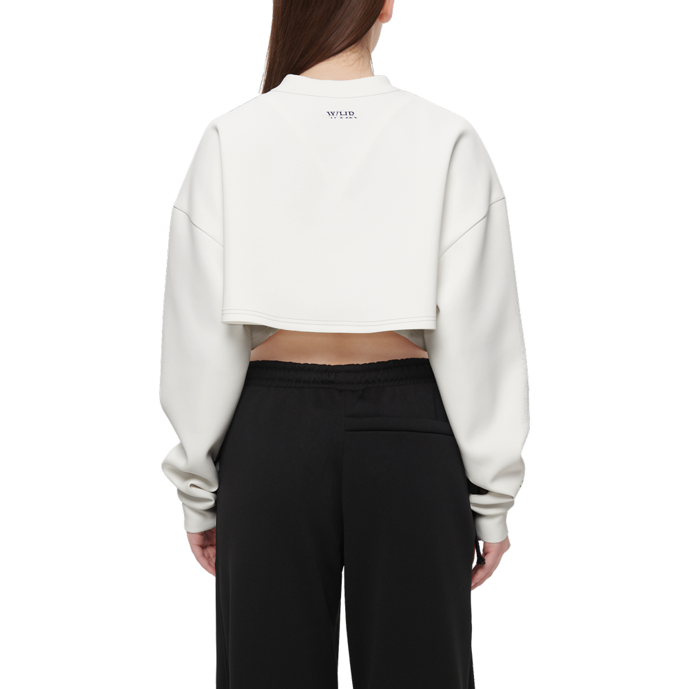 Watch Hill Rhode, Women's Cropped Crewneck Sweatshirt- Busy Watering My Own Grass