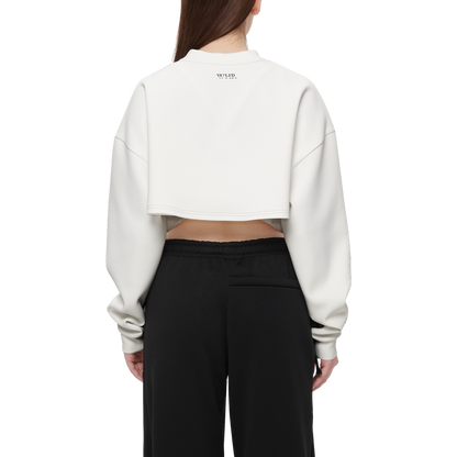 Watch Hill Rhode, Women's Cropped Crewneck Sweatshirt- Busy Watering My Own Grass