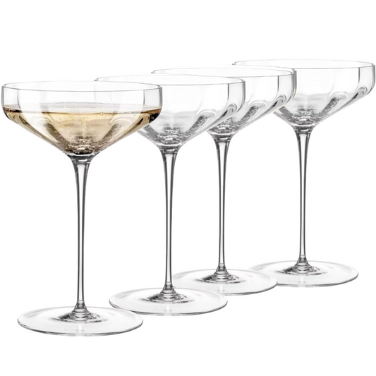 Opulent Angled Coupe Cocktail Glasses, Set of 4-0