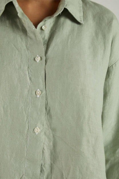 Crop it Like its Hot Shirt in Light Olive-3