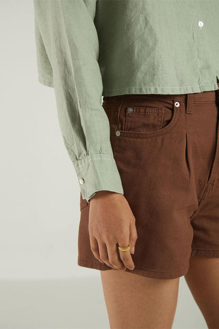 Crop it Like its Hot Shirt in Light Olive-4