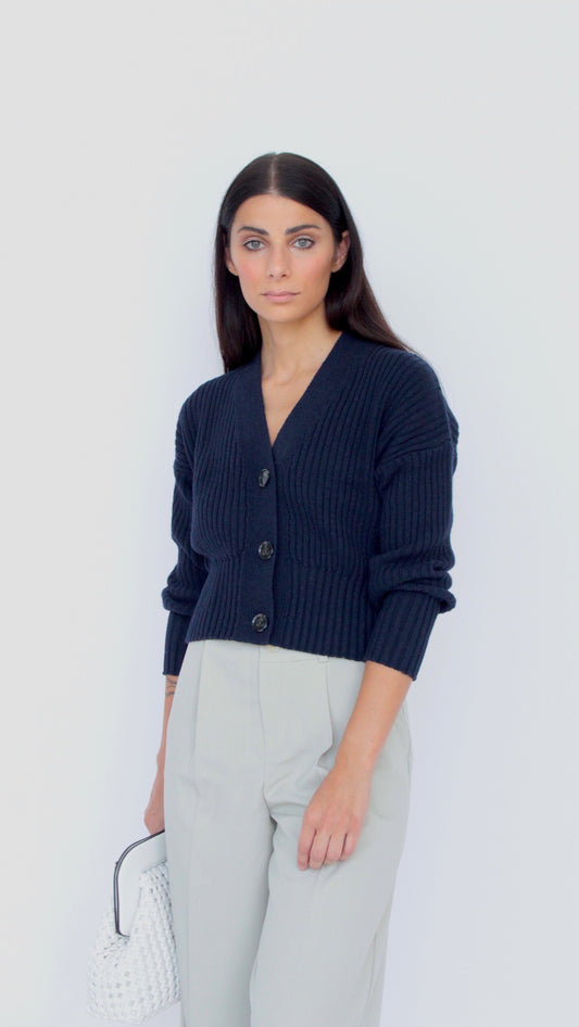 Cardigan in misto Cashmere - Anis-1