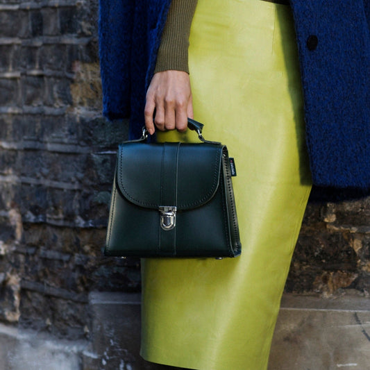 Handmade Leather Cross Body Bag - Ivy Green-3