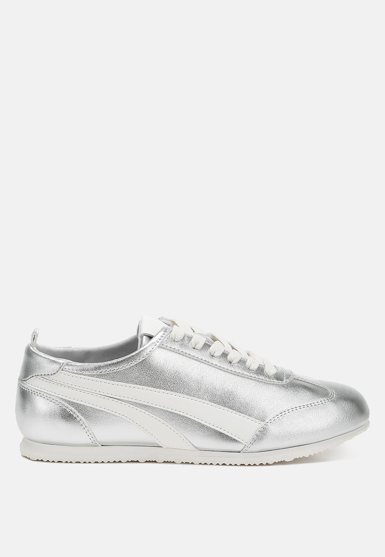 Montek Metallic Lace-Up Sneakers-0