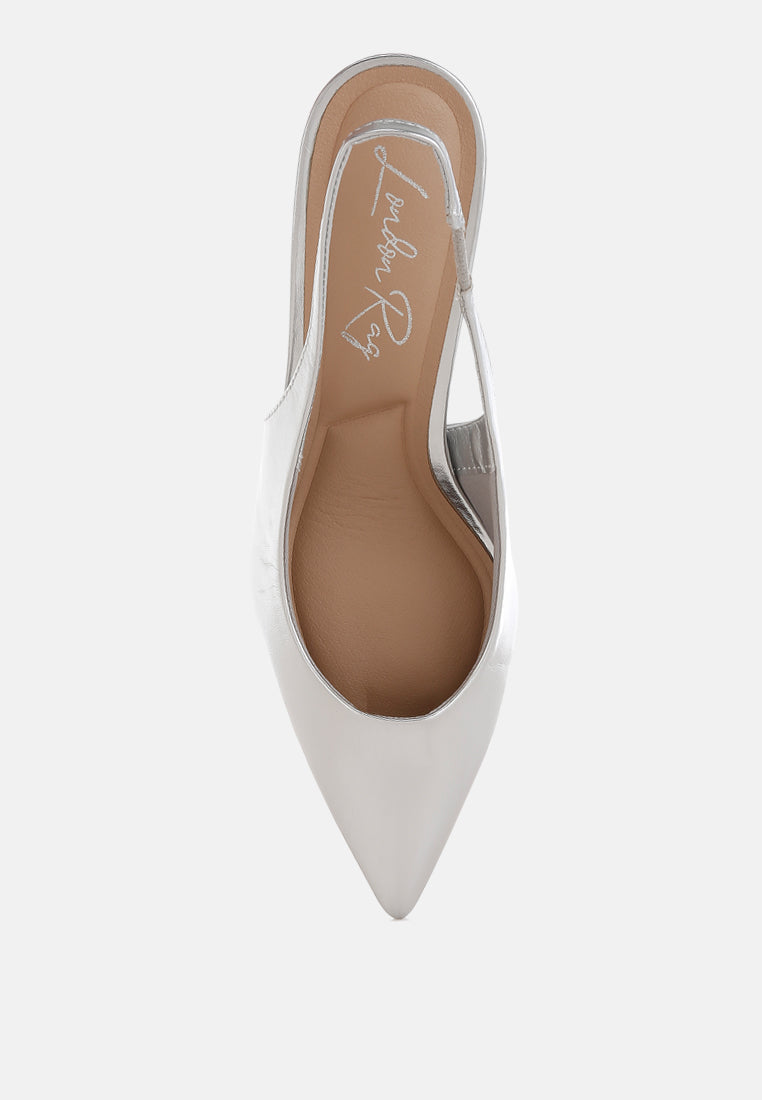 Pentas Kitten Heel Slingback Sandals-3