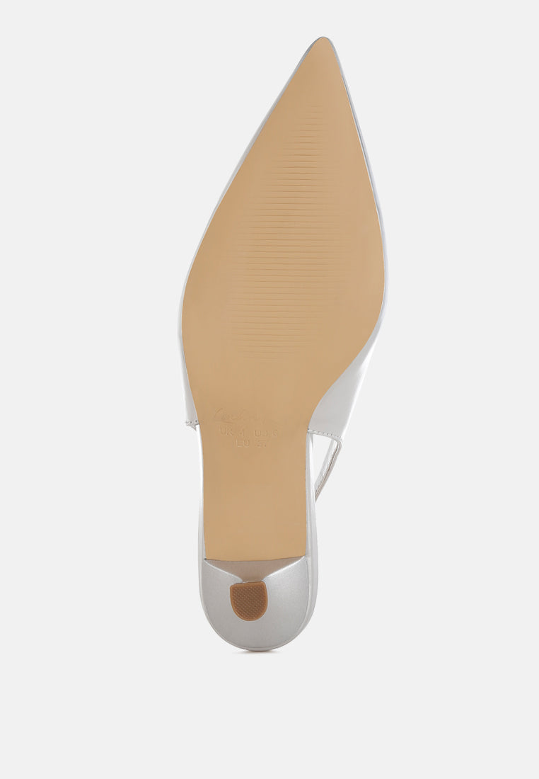 Pentas Kitten Heel Slingback Sandals-4
