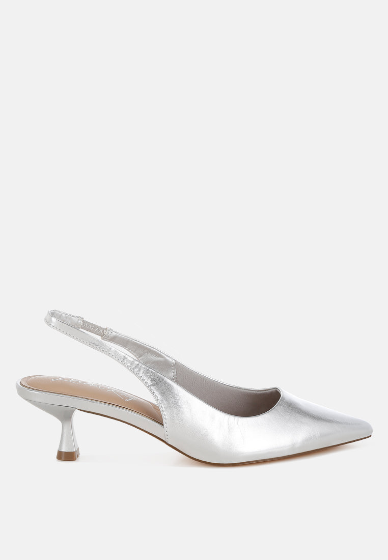 Pentas Kitten Heel Slingback Sandals-0