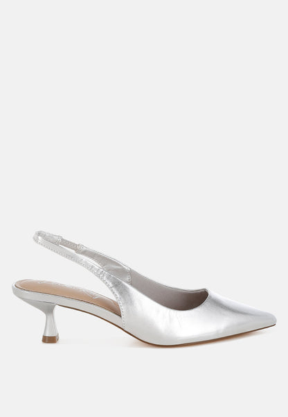 Pentas Kitten Heel Slingback Sandals-0