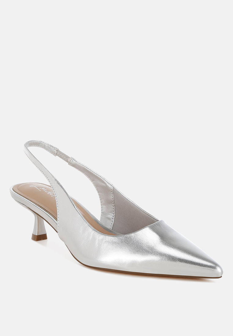 Pentas Kitten Heel Slingback Sandals-1