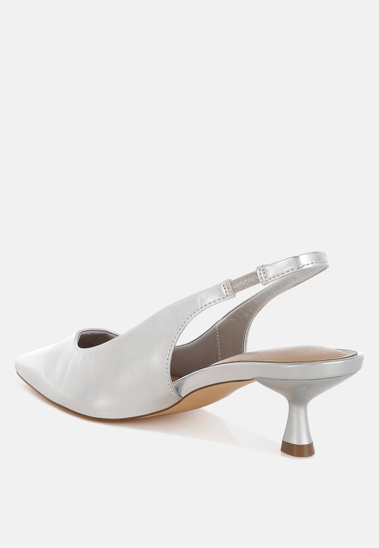 Pentas Kitten Heel Slingback Sandals-2