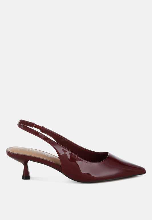 Pentas Kitten Heel Slingback Sandals-5