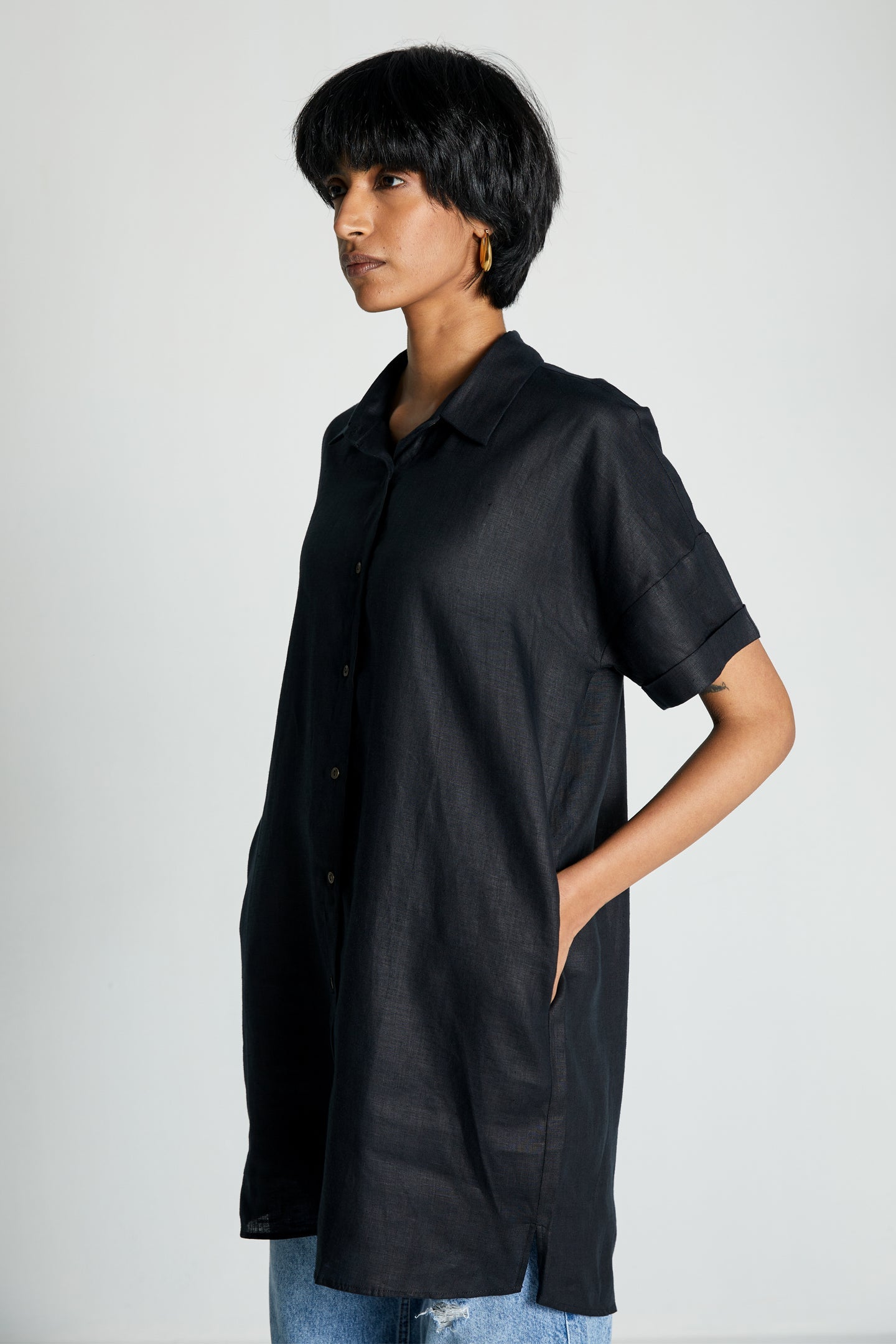 The Everyday Shirt in Black-3