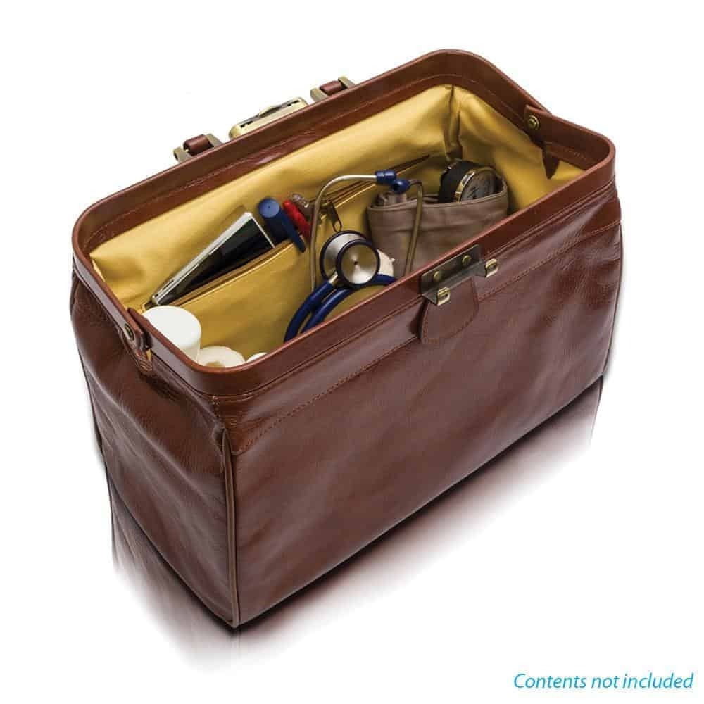 Finley Traditional Leather Lawyer Doctor Bag Brown-1