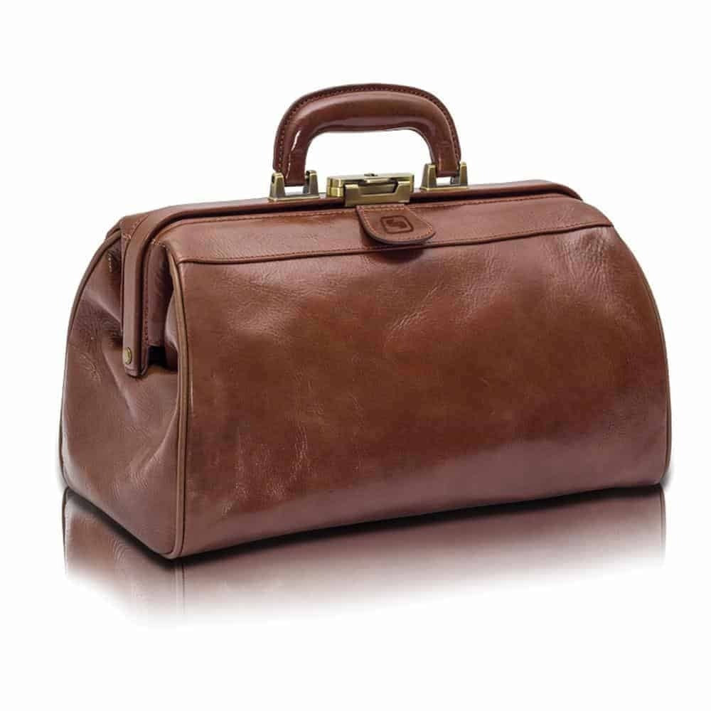 Finley Traditional Leather Lawyer Doctor Bag Brown-0