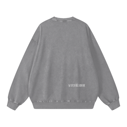 Watch Hill Rhode, Acid Wash Oversize Sweatshirt - 360 GSM