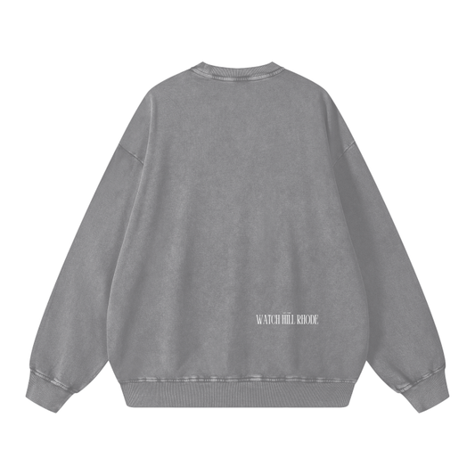 Watch Hill Rhode, Acid Wash Oversize Sweatshirt - 360 GSM