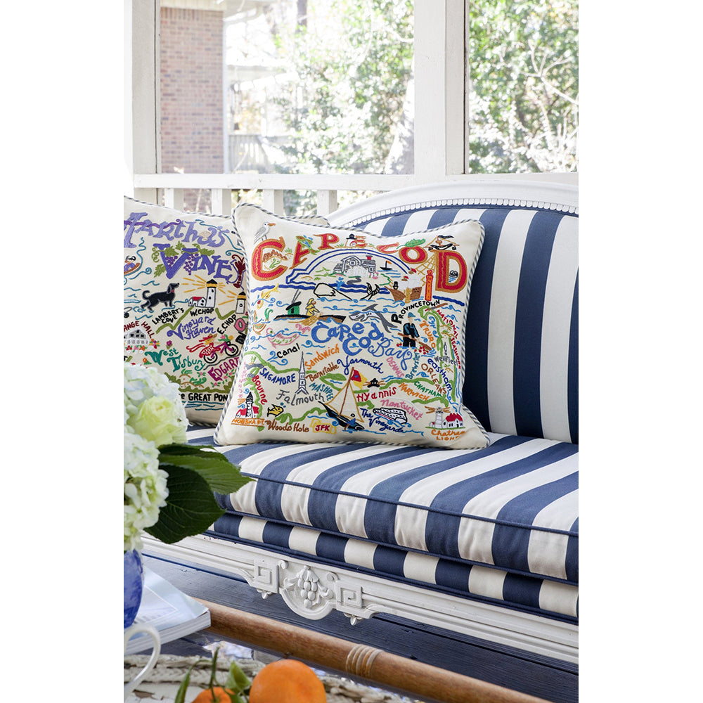 Cape Cod Hand-Embroidered Pillow-2
