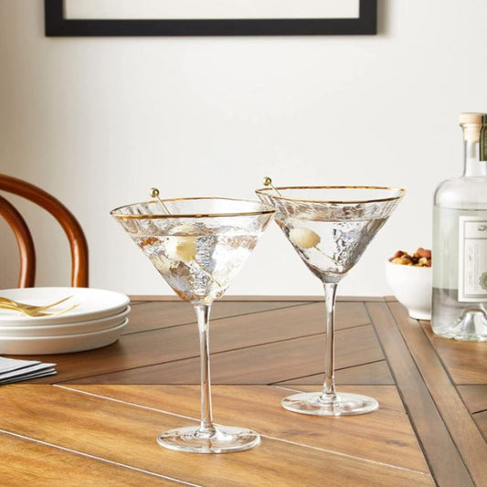 Clear Hammered Cocktail Glasses-1