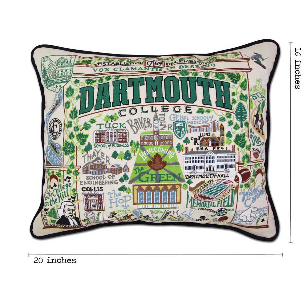 Dartmouth College Collegiate Embroidered Pillow by CatStudio-4