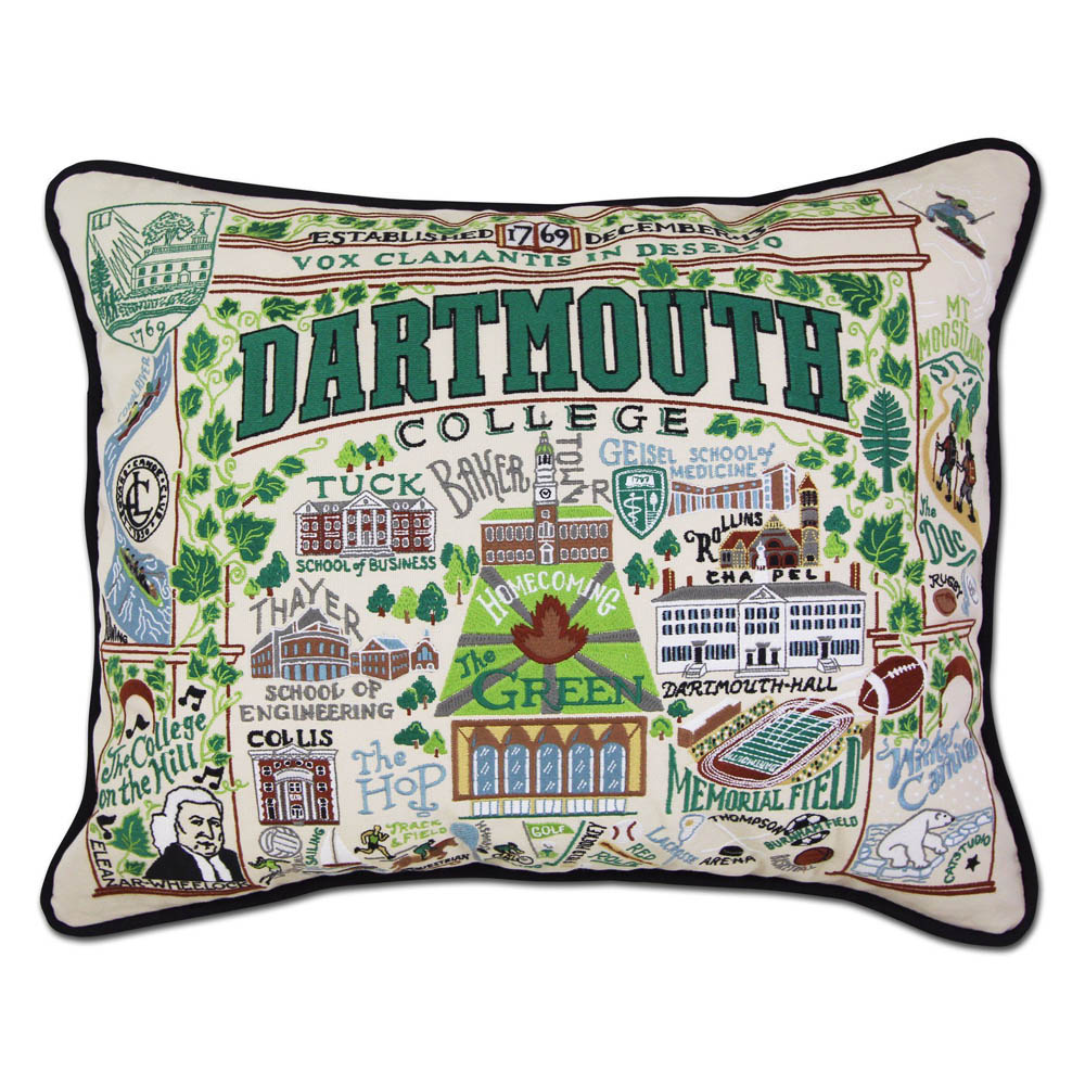 Dartmouth College Collegiate Embroidered Pillow by CatStudio-0