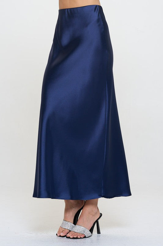 Silky Satin Maxi Skirt-2