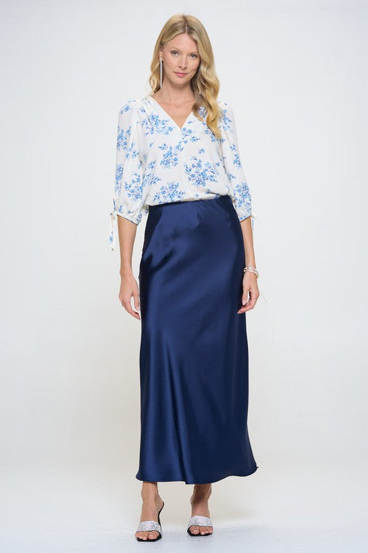 Silky Satin Maxi Skirt-4