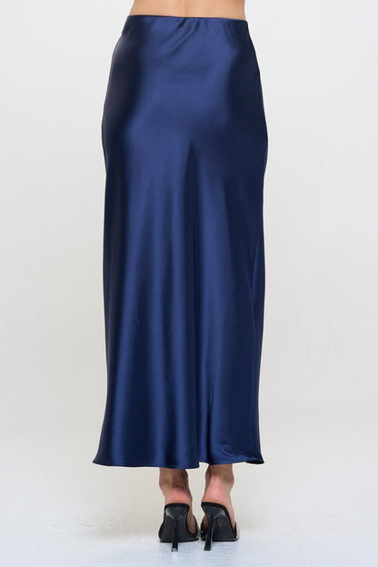 Silky Satin Maxi Skirt-3