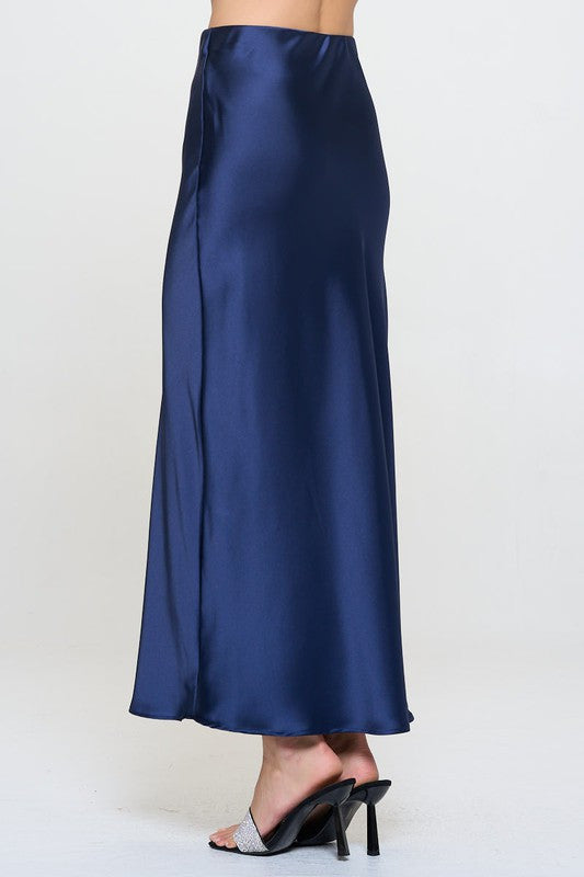 Silky Satin Maxi Skirt-1