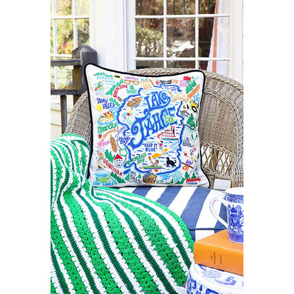 Lake Tahoe Hand-Embroidered Pillow-2