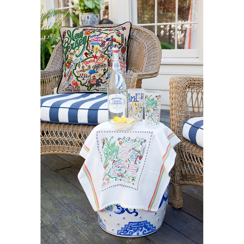 New Jersey Hand-Embroidered Pillow-2