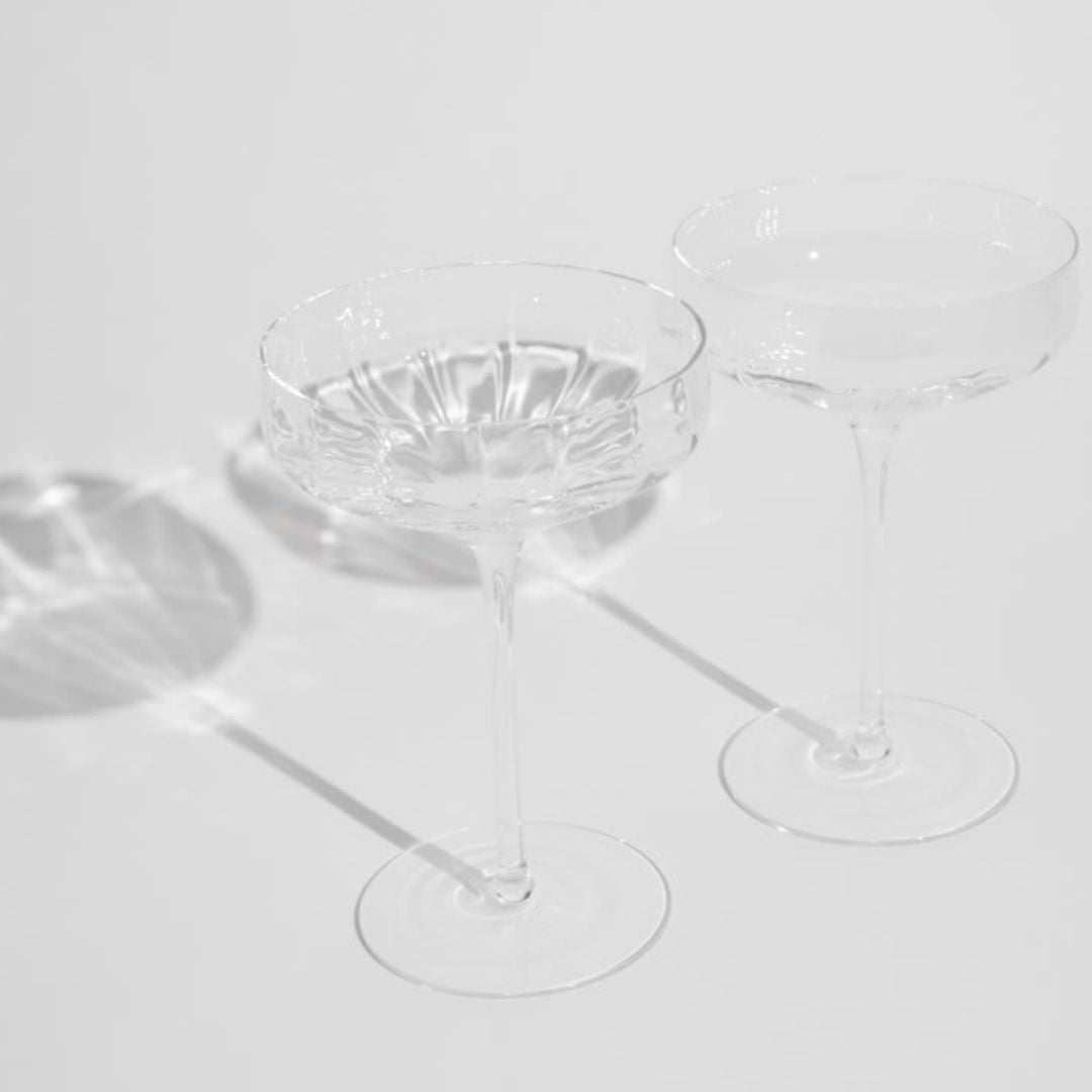 Opulent Angled Coupe Cocktail Glasses, Set of 4-1