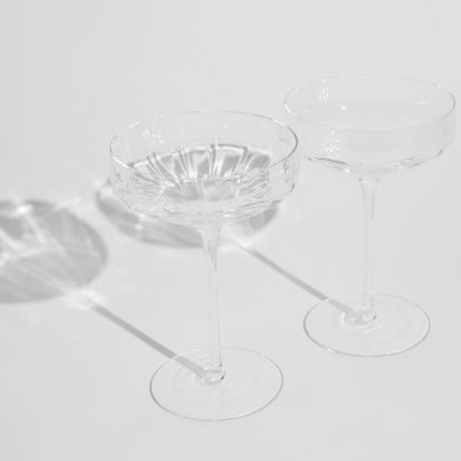 Opulent Angled Coupe Cocktail Glasses, Set of 4-1