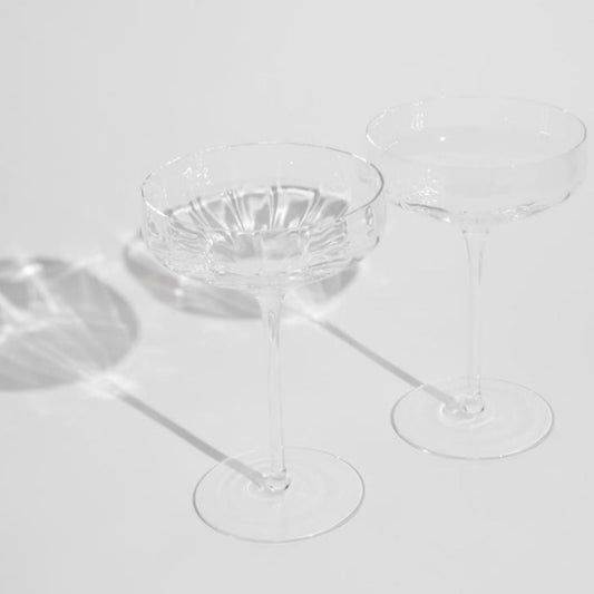 Opulent Angled Coupe Cocktail Glasses, Set of 4-1