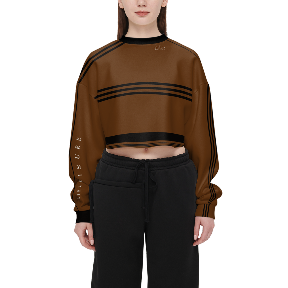 Watch Hill Rhode, Atelier Cropped Crewneck -Techno Scuba Knit