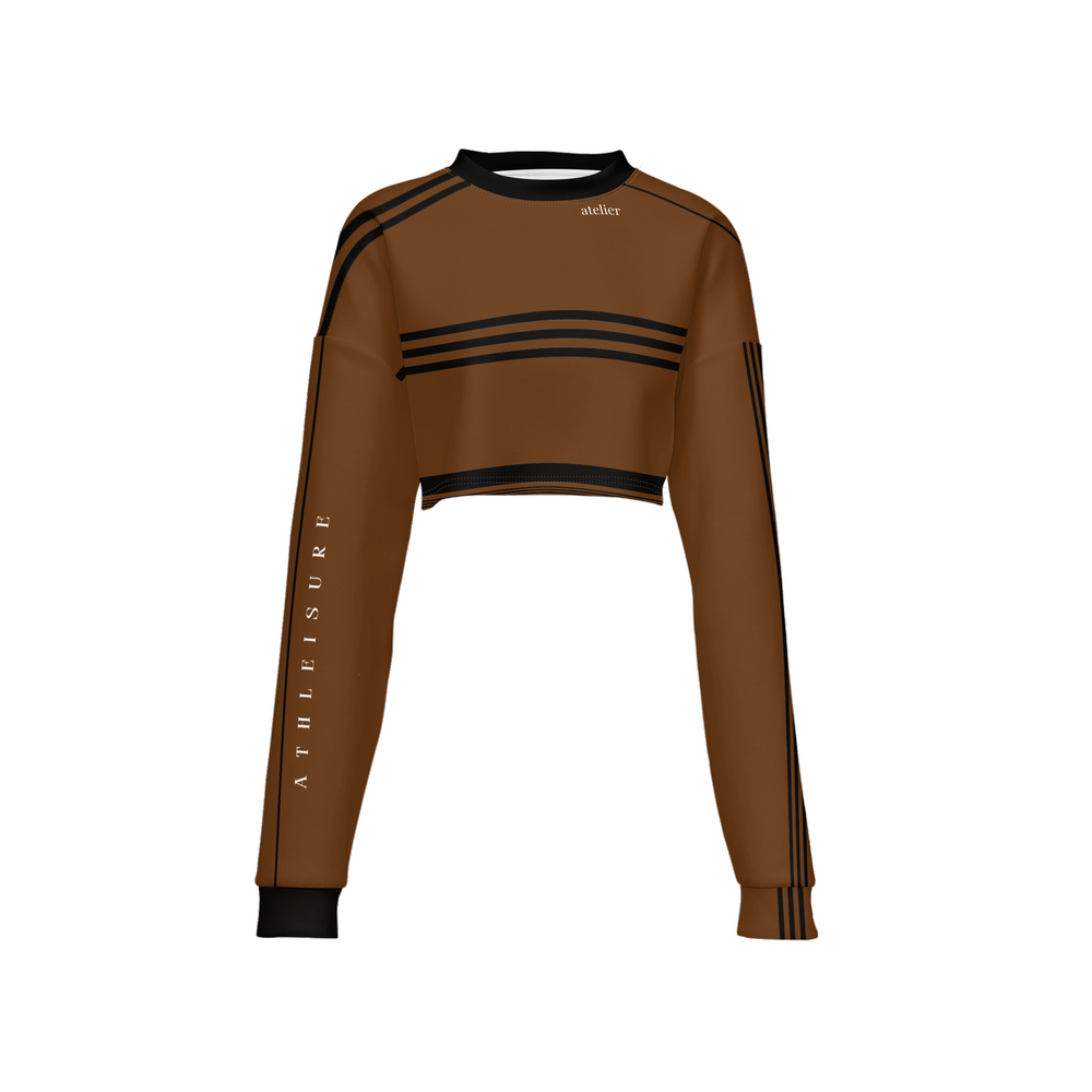 Watch Hill Rhode, Atelier Cropped Crewneck -Techno Scuba Knit