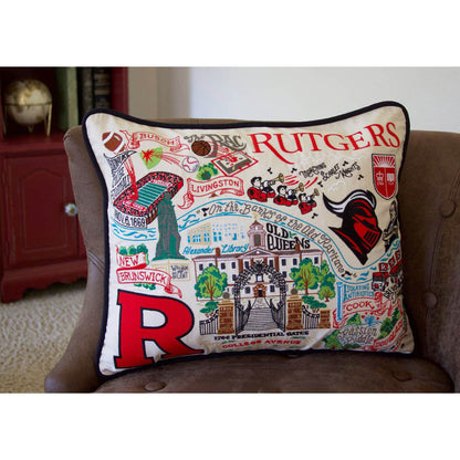 Rutgers University Collegiate Embroidered Pillow by CatStudio-2