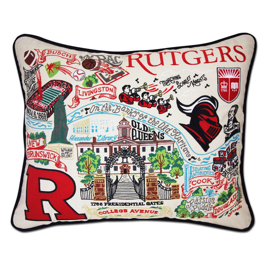 Rutgers University Collegiate Embroidered Pillow by CatStudio-0