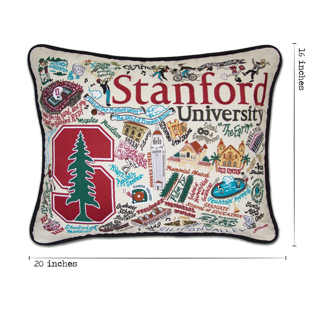 Stanford University Collegiate Hand-Embroidered Pillow-4