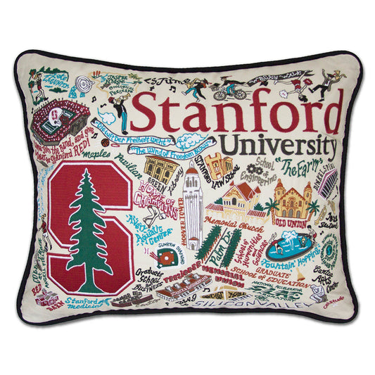 Stanford University Collegiate Hand-Embroidered Pillow-0
