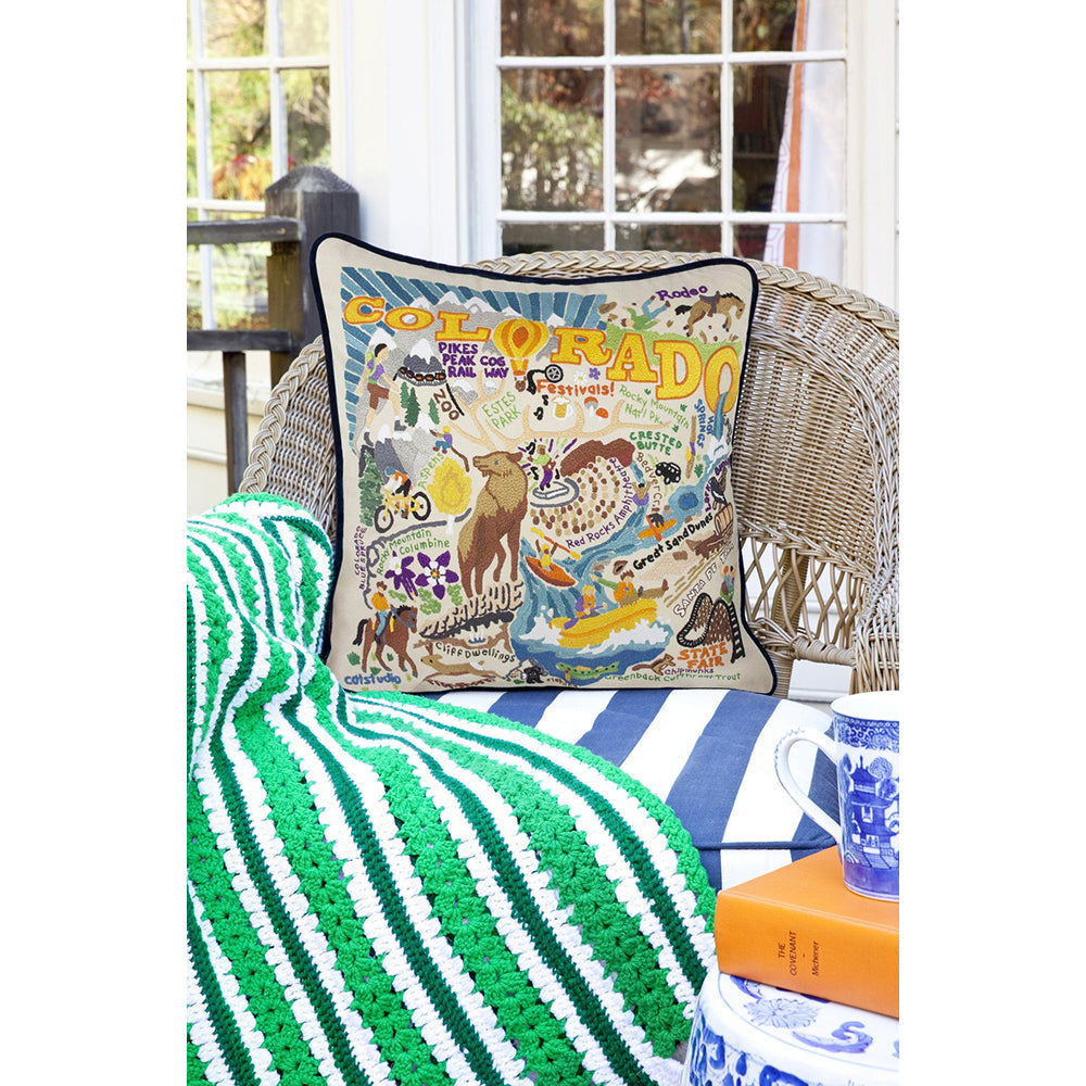 Summer Colorado Hand-Embroidered Pillow-2