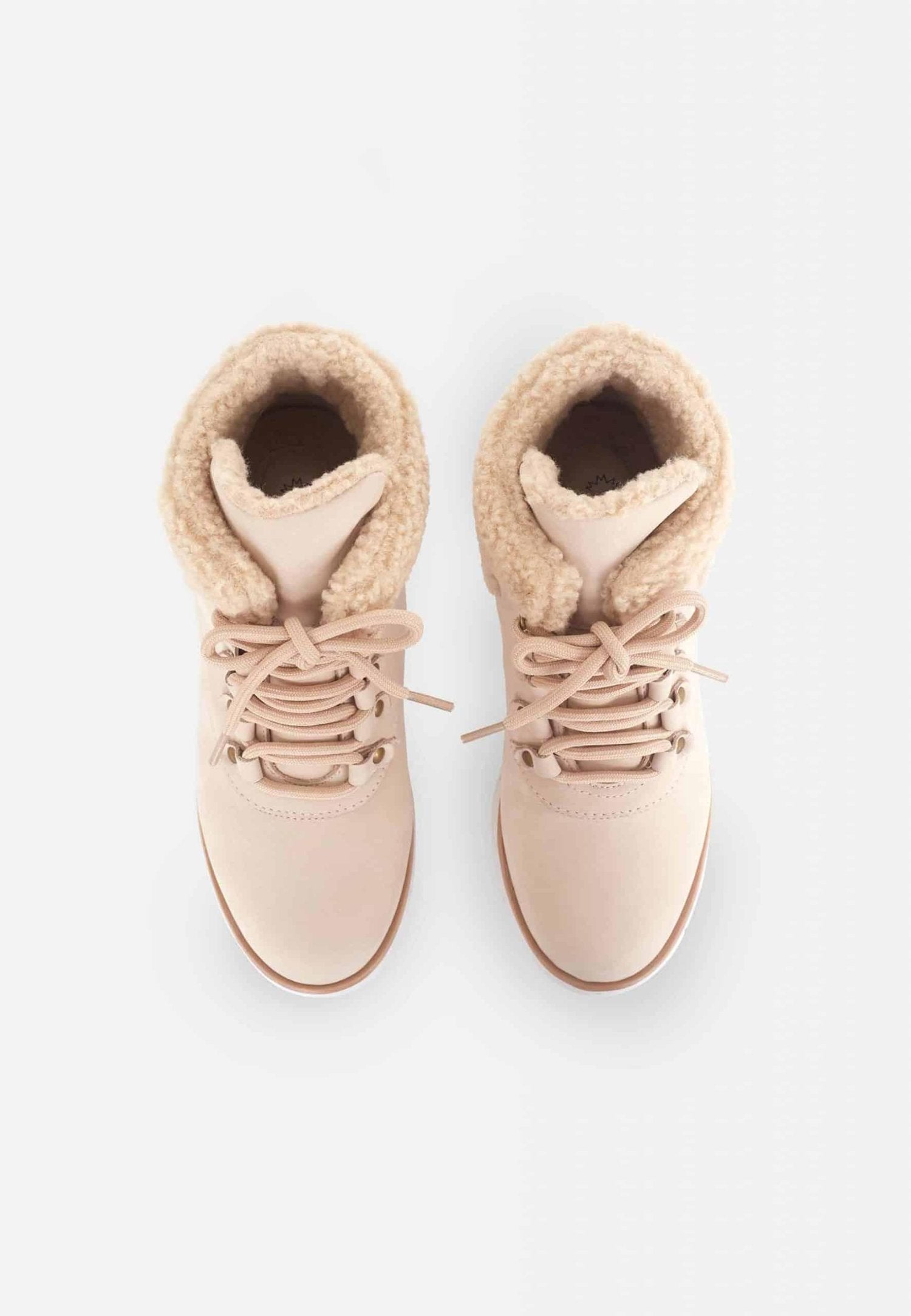 Women's Winter Boots Suede - With Shearing Details-2